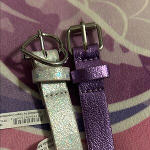 Target Kids' Shimmering White and Purple Belt Set